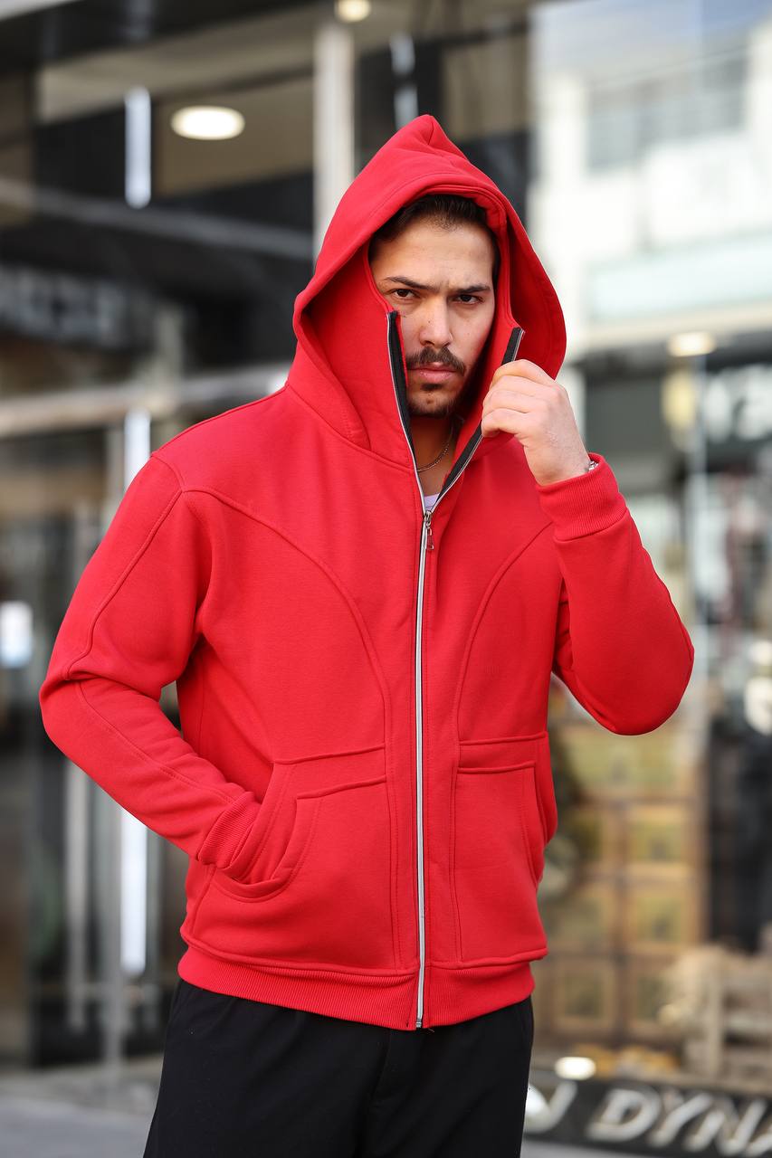 Maskeli 3 İplik Kapşonlu Sweat