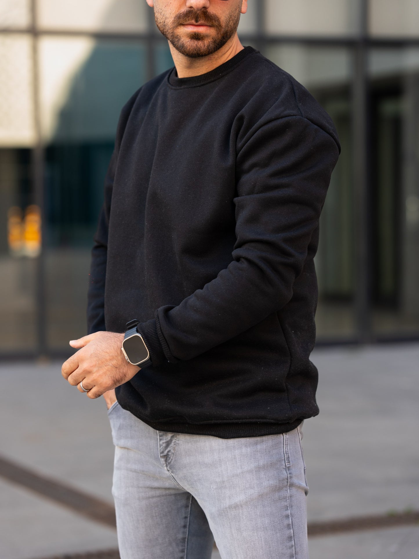 3 İplik Bisiklet Yaka Sweatshirt