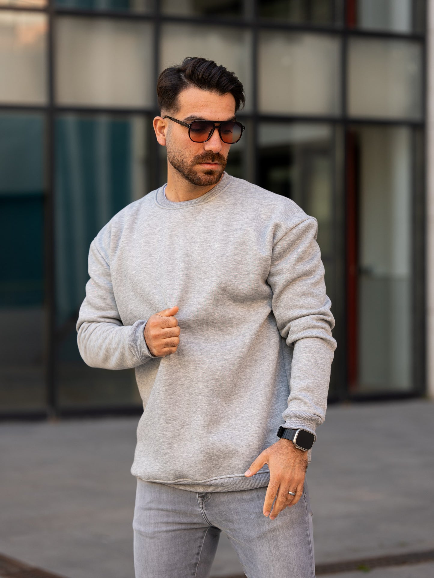 3 İplik Bisiklet Yaka Sweatshirt