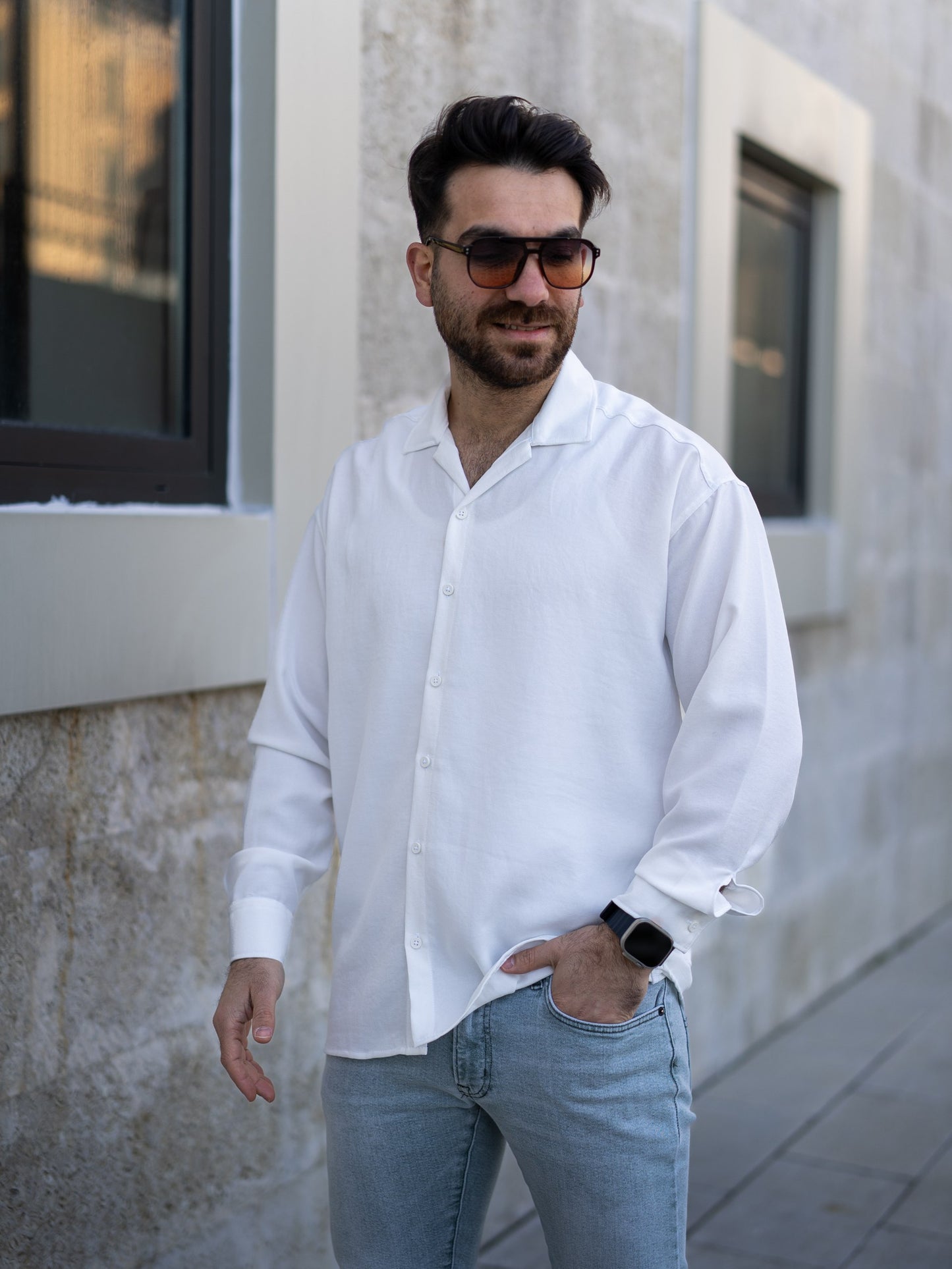 Oversize Keten Gömlek