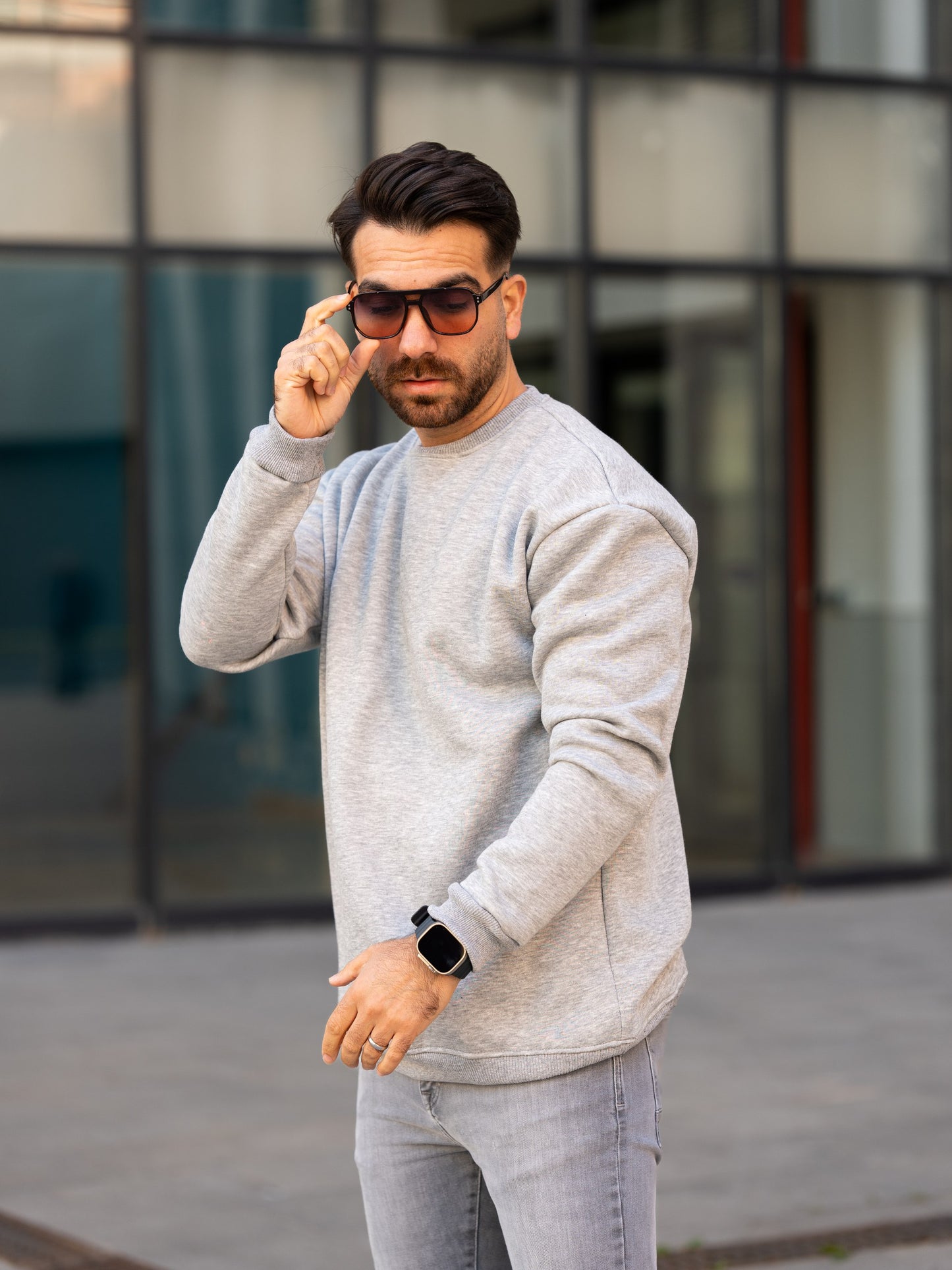 3 İplik Bisiklet Yaka Sweatshirt