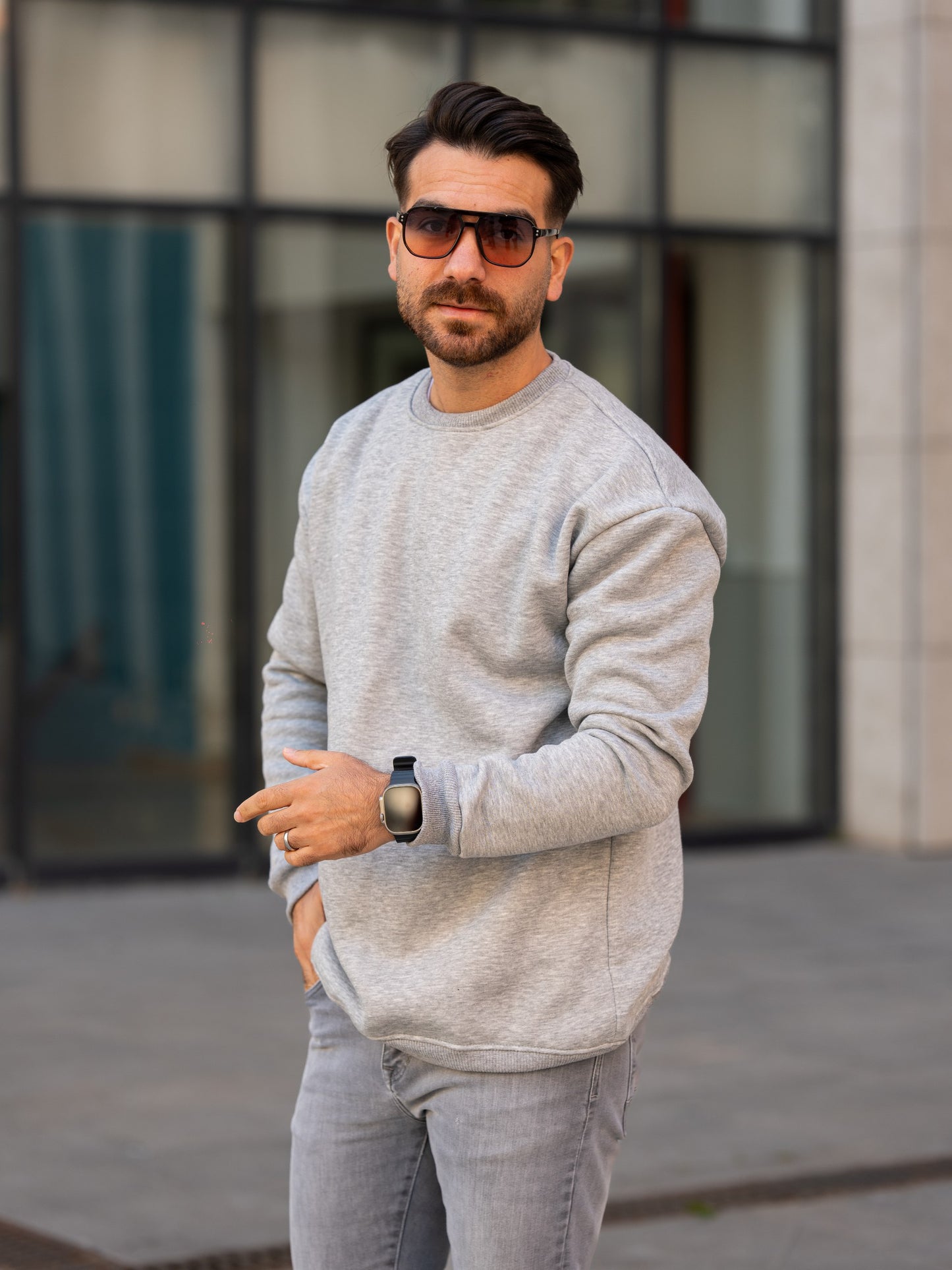 3 İplik Bisiklet Yaka Sweatshirt