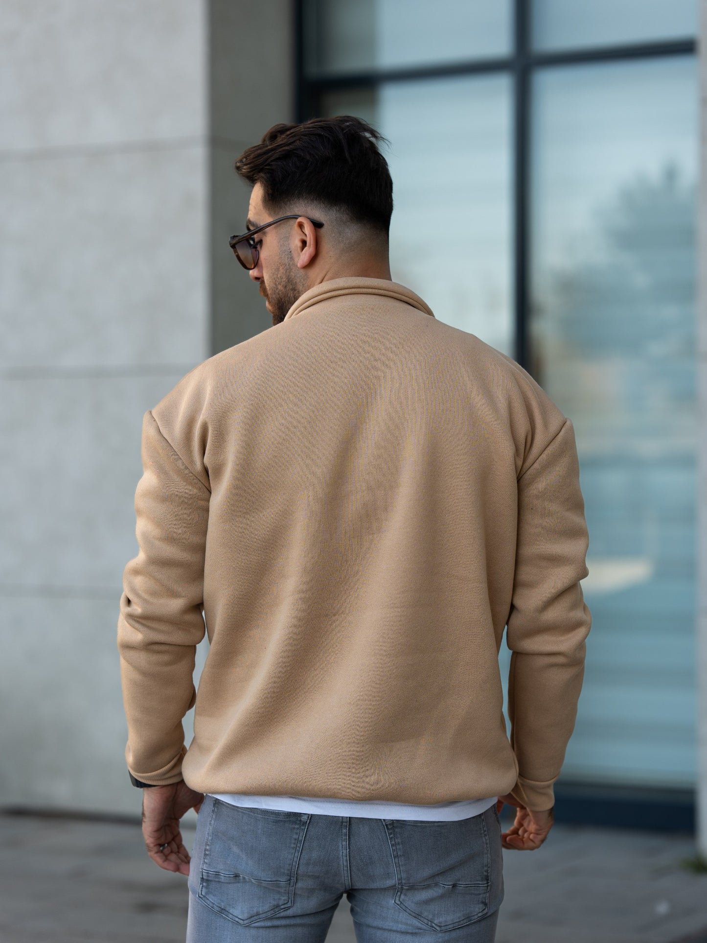 3 İplik Fermuarlı Bato Yaka Sweatshirt