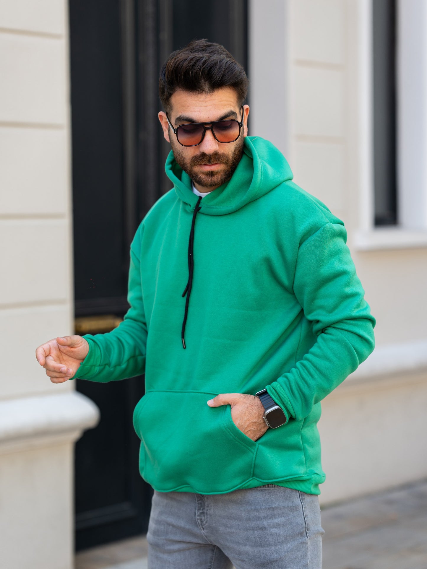 3 İplik Kapşonlu Sweatshirt