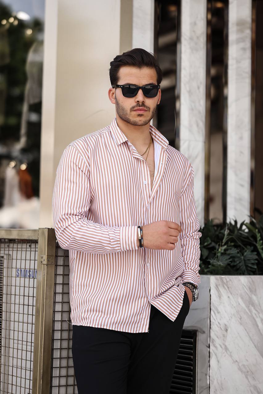 Çizgili Poplin Gömlek