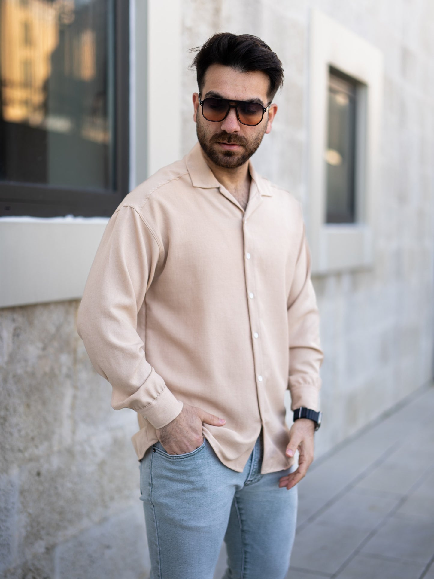 Oversize Keten Gömlek