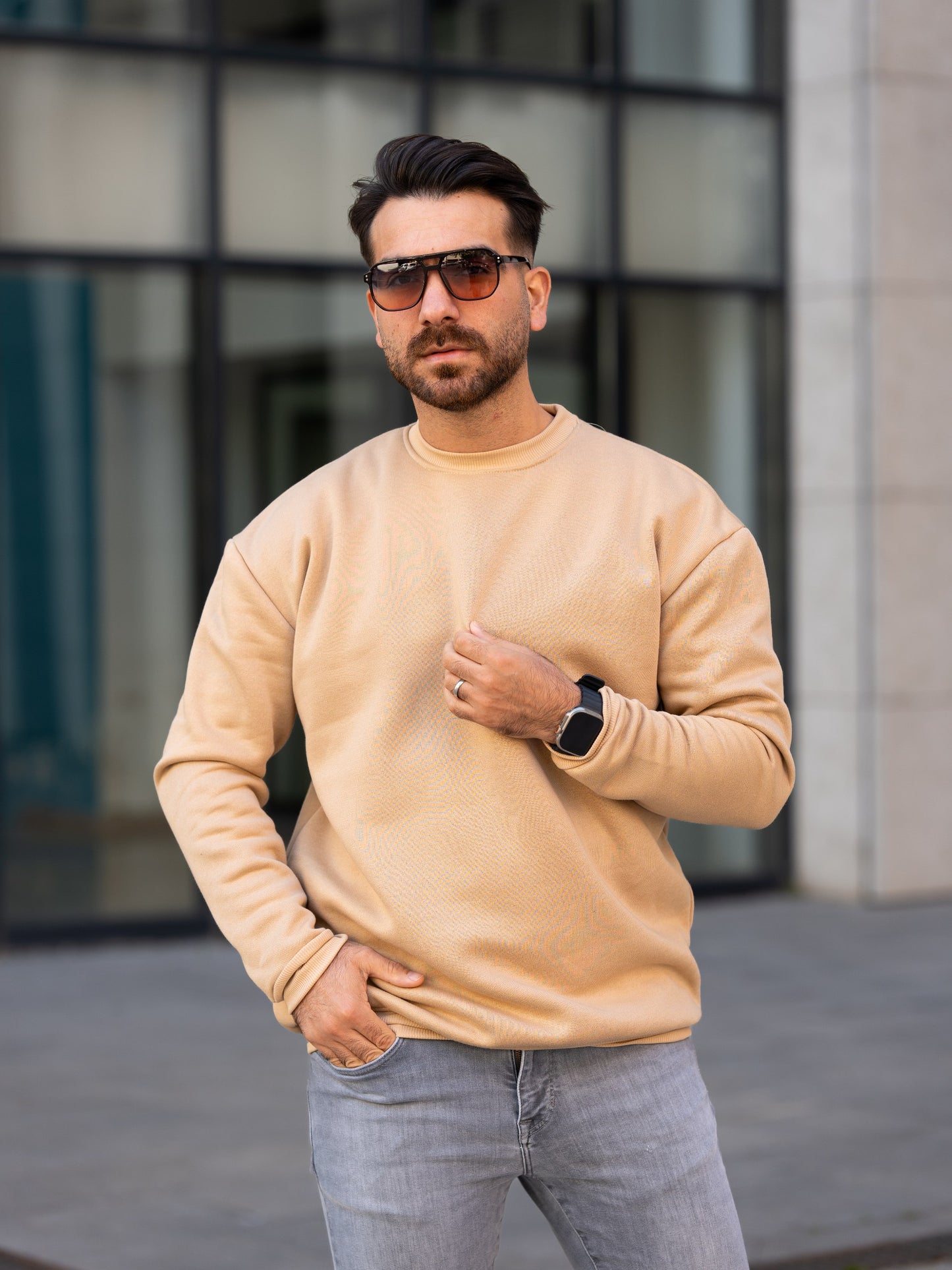 3 İplik Bisiklet Yaka Sweatshirt