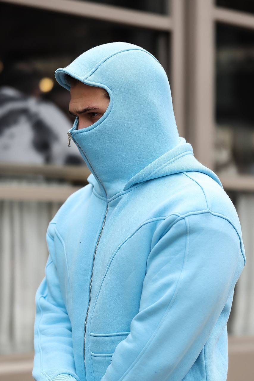 Maskeli 3 İplik Kapşonlu Sweat