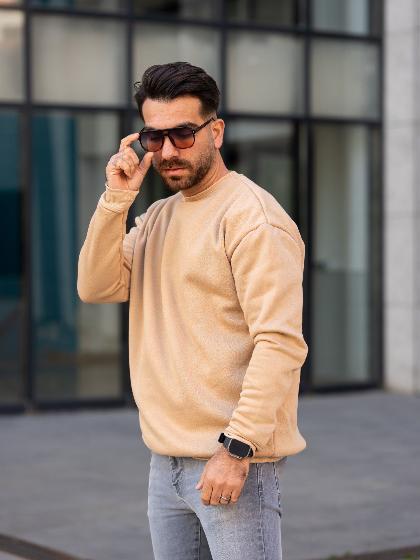 3 İplik Bisiklet Yaka Sweatshirt