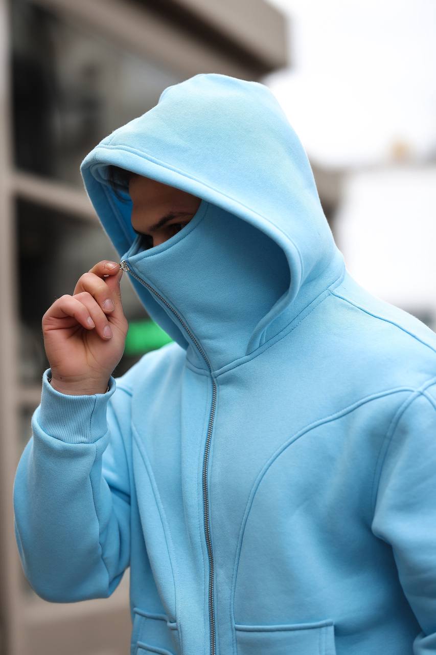Maskeli 3 İplik Kapşonlu Sweat