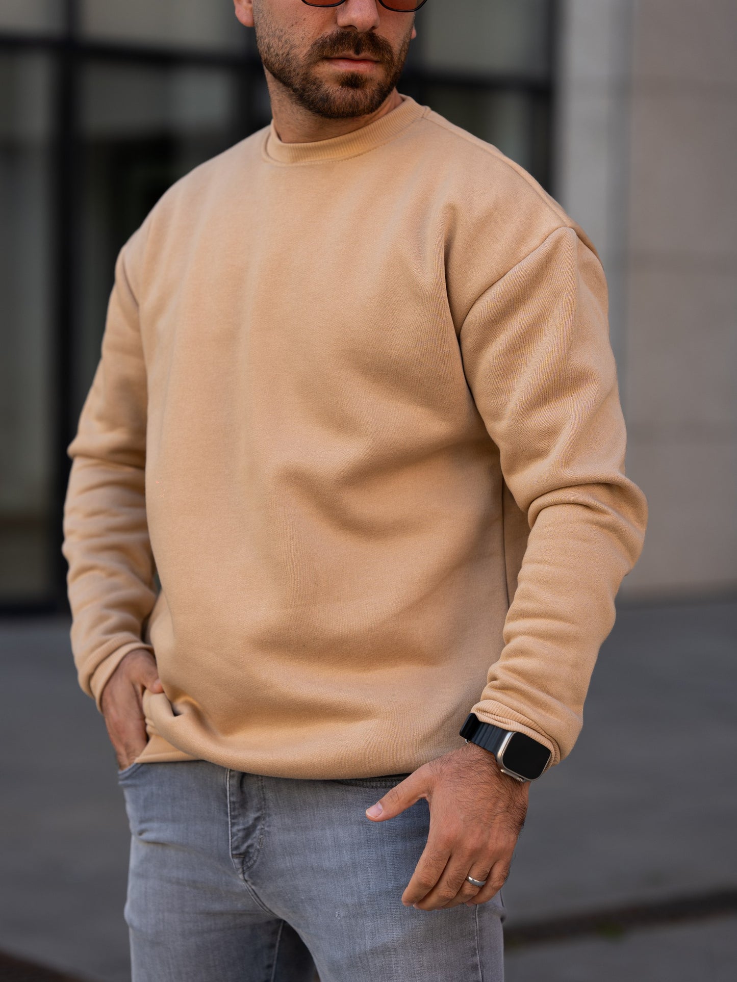 3 İplik Bisiklet Yaka Sweatshirt