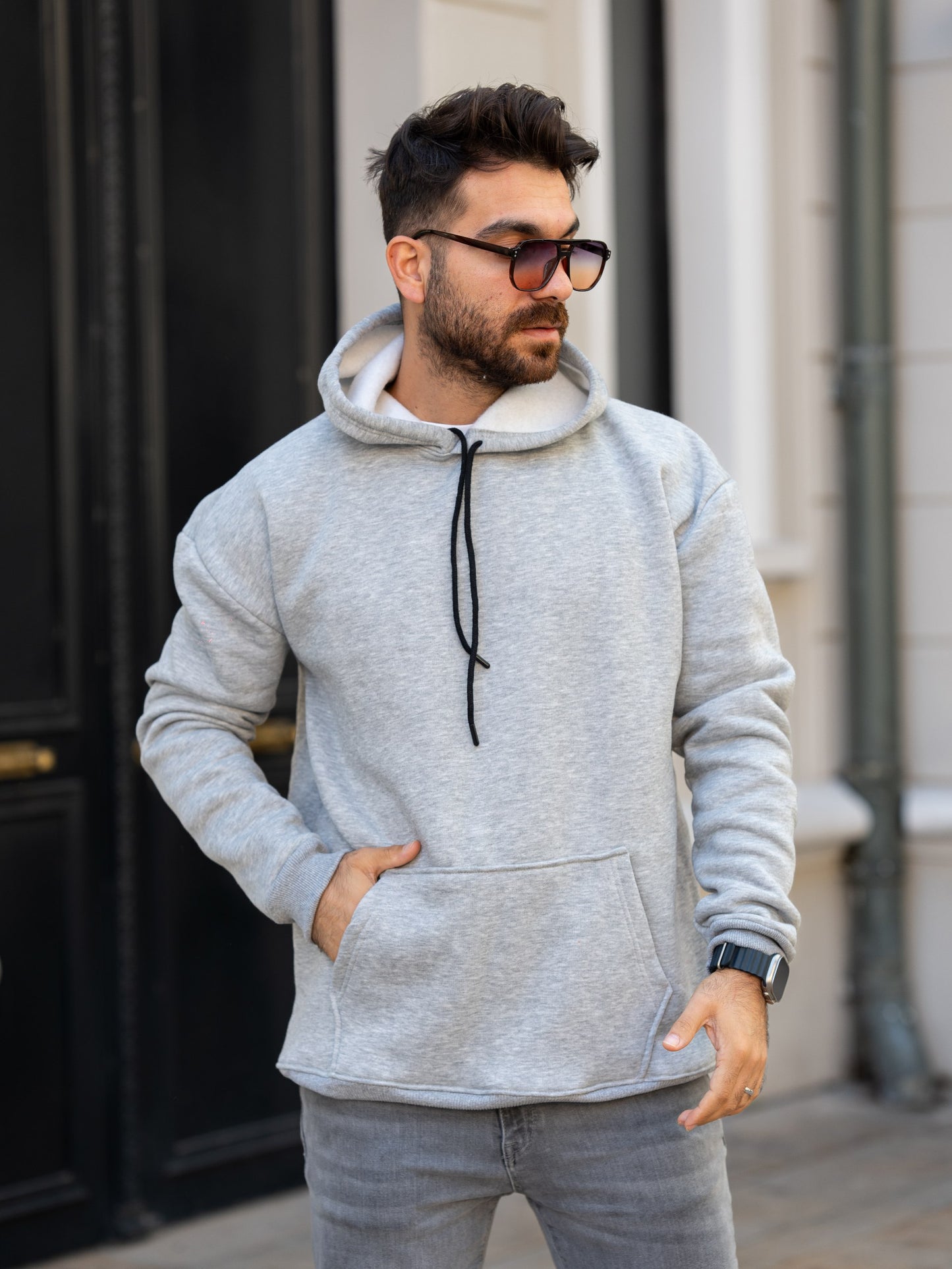 3 İplik Kapşonlu Sweatshirt