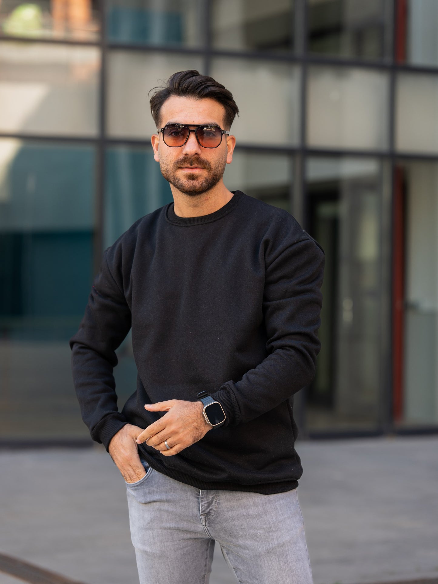 3 İplik Bisiklet Yaka Sweatshirt
