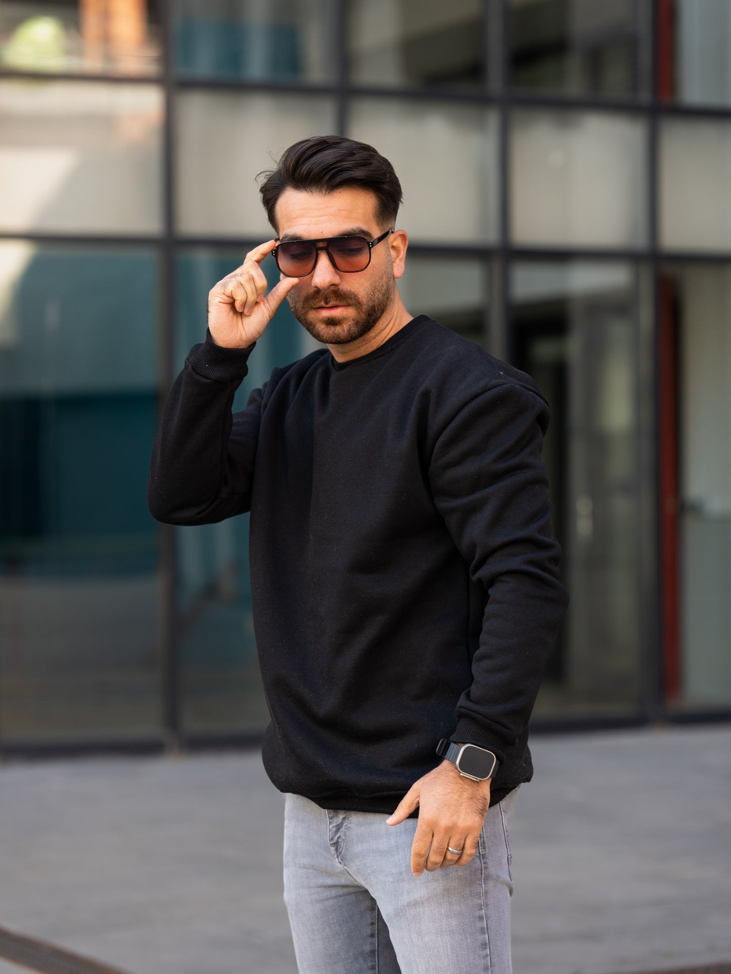 3 İplik Bisiklet Yaka Sweatshirt
