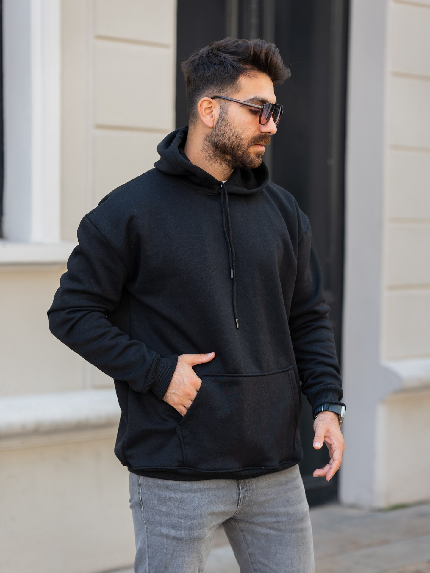 3 İplik Kapşonlu Sweatshirt