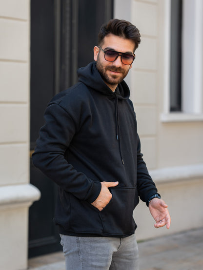 3 İplik Kapşonlu Sweatshirt