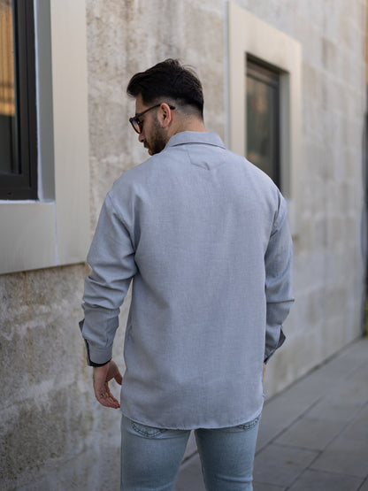 Oversize Keten Gömlek