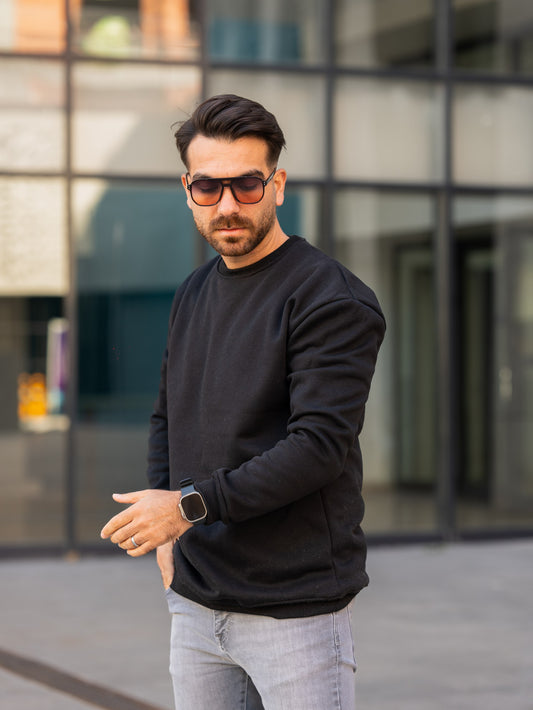 3 İplik Bisiklet Yaka Sweatshirt