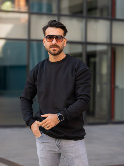 3 İplik Bisiklet Yaka Sweatshirt