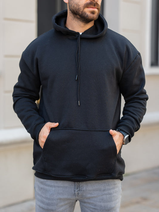 3 İplik Kapşonlu Sweatshirt